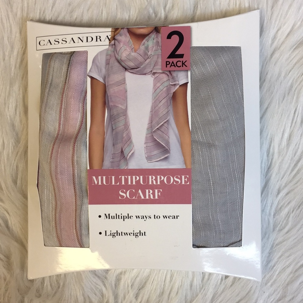 NEW Cassandra Multipurpose Summer Scarfs 2 Pack